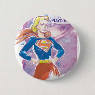 Supergirl Galaxy 6 Cm Round Badge