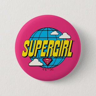 Supergirl Global Pop Graphic 6 Cm Round Badge