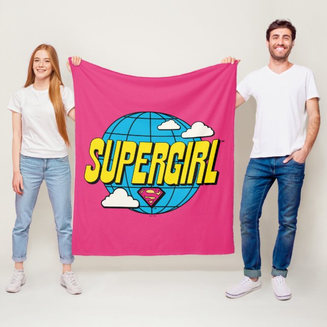 Supergirl Global Pop Graphic Fleece Blanket (In Situ)