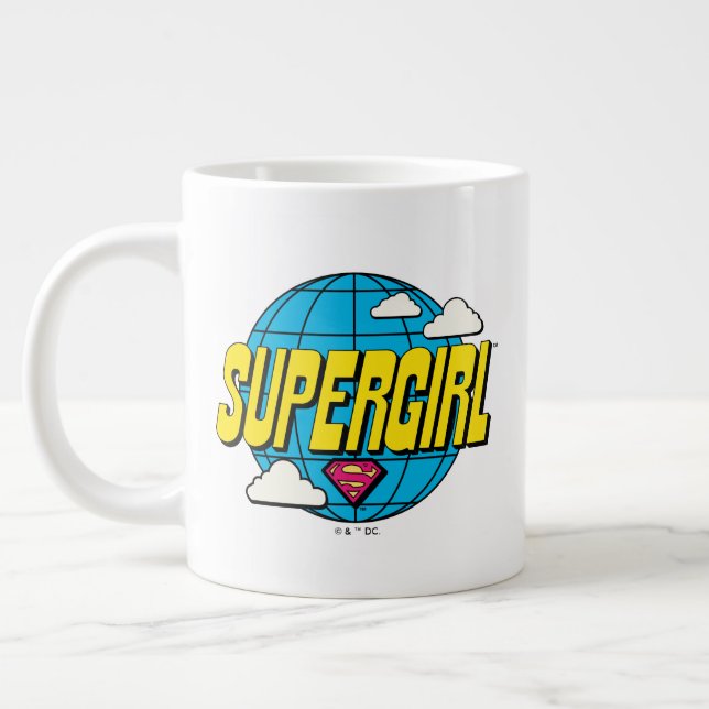 Supergirl Global Pop Graphic Large Coffee Mug (Left)