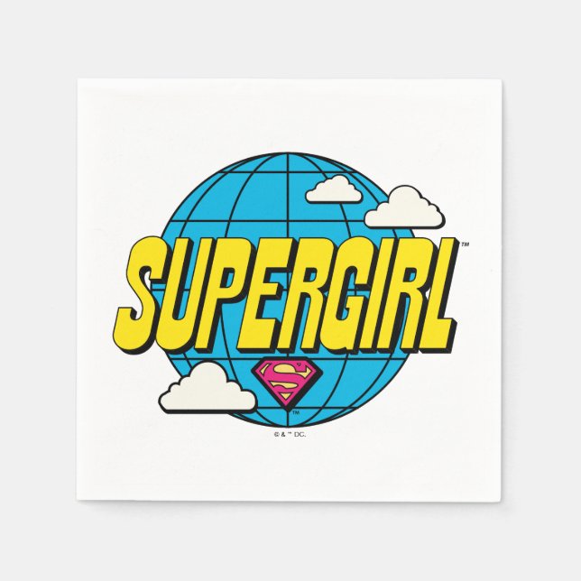Supergirl Global Pop Graphic Napkin (Front)