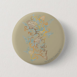 Supergirl Gold and Brown 6 Cm Round Badge