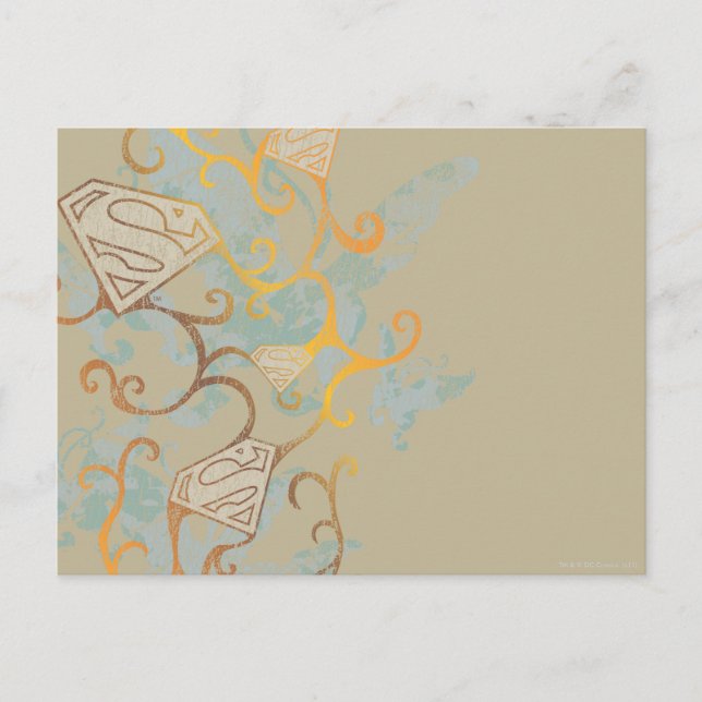 Supergirl Gold and Brown Postcard (Front)