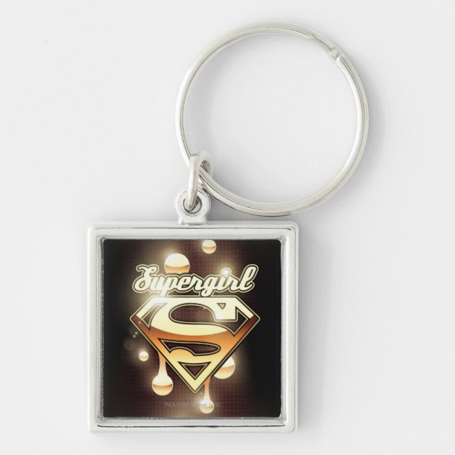 Supergirl Gold Drips Key Ring (Front)
