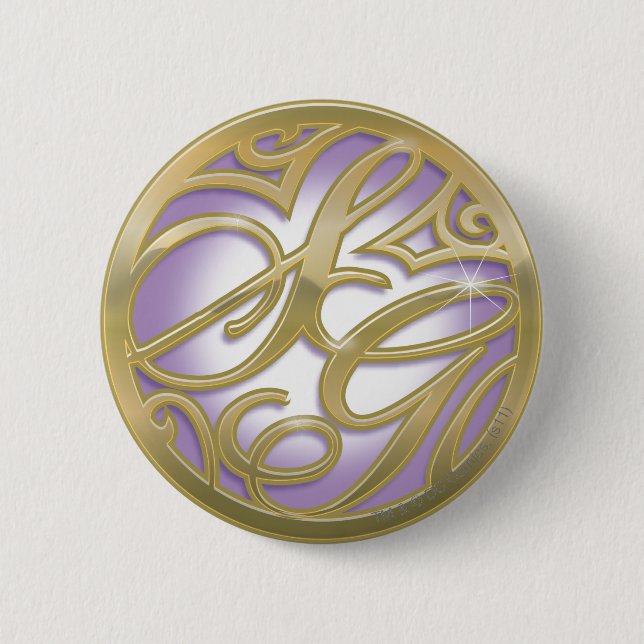 Supergirl Gold & Purple Circle Logo 6 Cm Round Badge (Front)