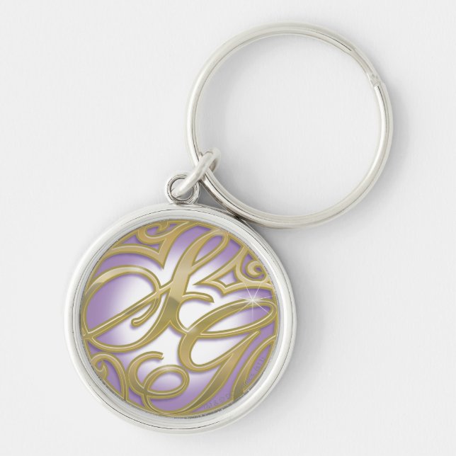 Supergirl Gold & Purple Circle Logo Key Ring (Front)