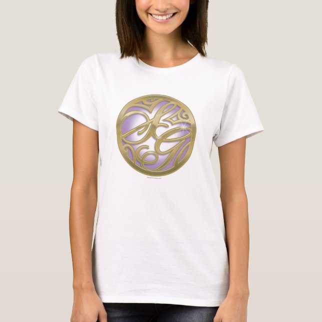 Supergirl Gold & Purple Circle Logo T-Shirt (Front)