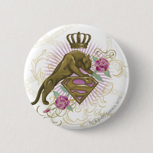 Supergirl Golden Cat 4 6 Cm Round Badge