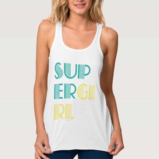 Supergirl Green and Yellow Singlet (Front)