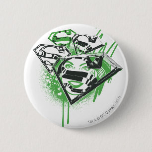 Supergirl Green Spills 6 Cm Round Badge