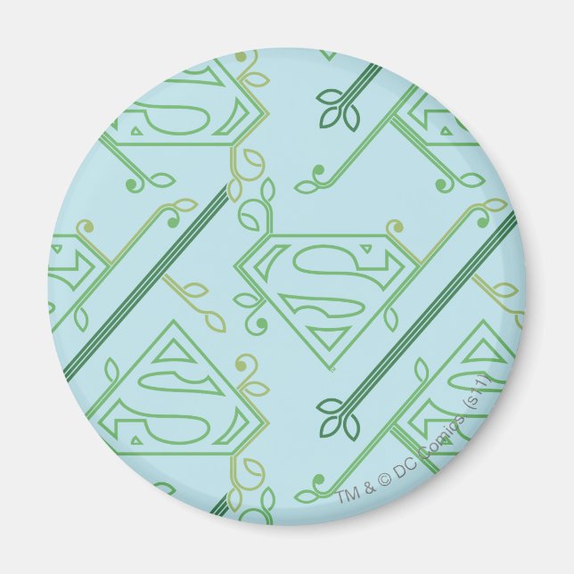 Supergirl Green Vine Logo Pattern Magnet (Front)