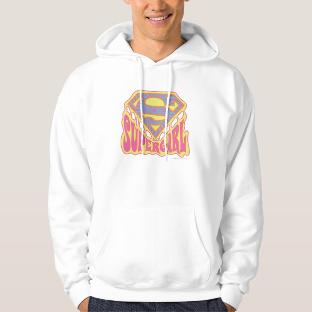 Supergirl Groovy Logo Hoodie (Front)