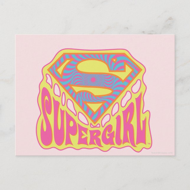 Supergirl Groovy Logo Postcard (Front)