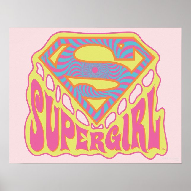 Supergirl Groovy Logo Poster (Front)