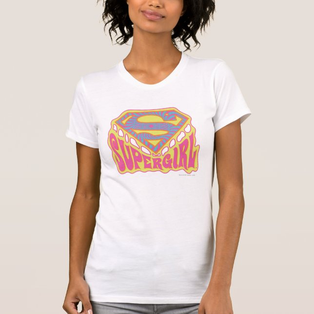 Supergirl Groovy Logo T-Shirt (Front)