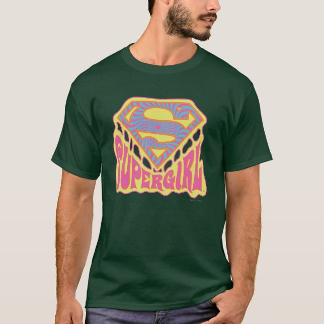 Supergirl Groovy Logo T-Shirt (Front)