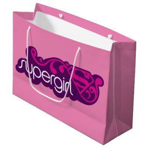 Supergirl Groovy Name and S-Shield Large Gift Bag