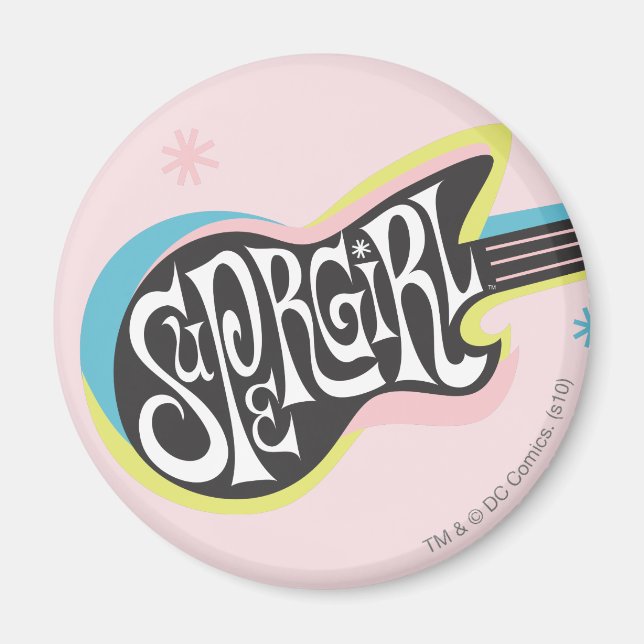 Supergirl Guitar Magnet (Front)