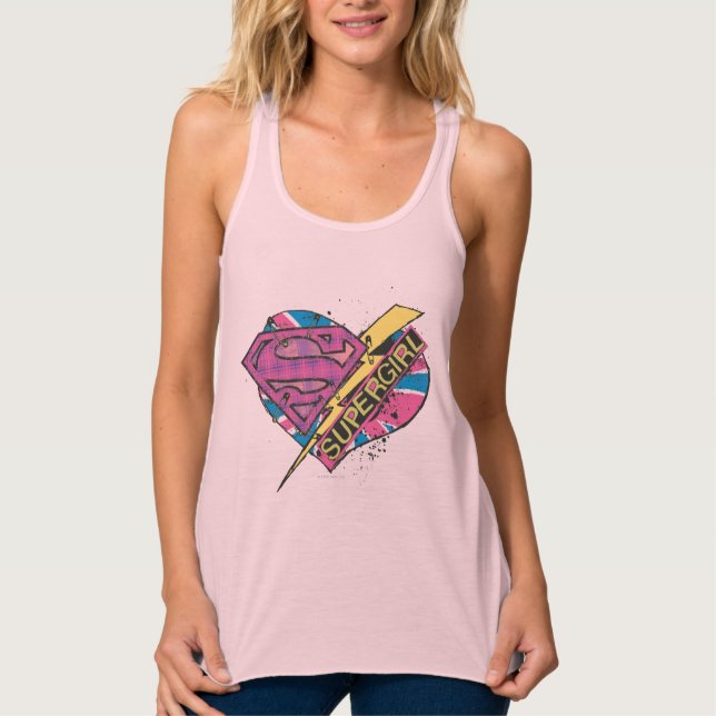 Supergirl Heart and Bolt Singlet (Front)