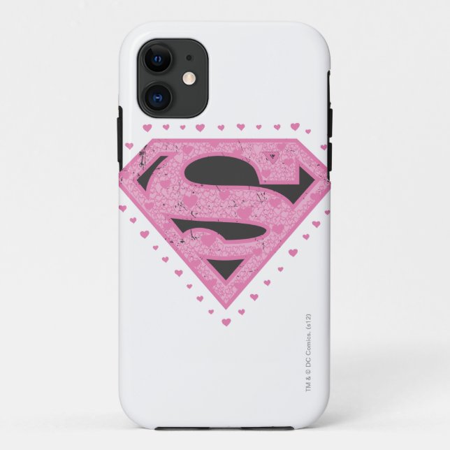 Supergirl Hearts Case-Mate iPhone Case (Back)