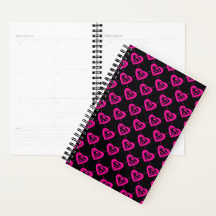 Supergirl Hearts Diagonal Pattern Planner