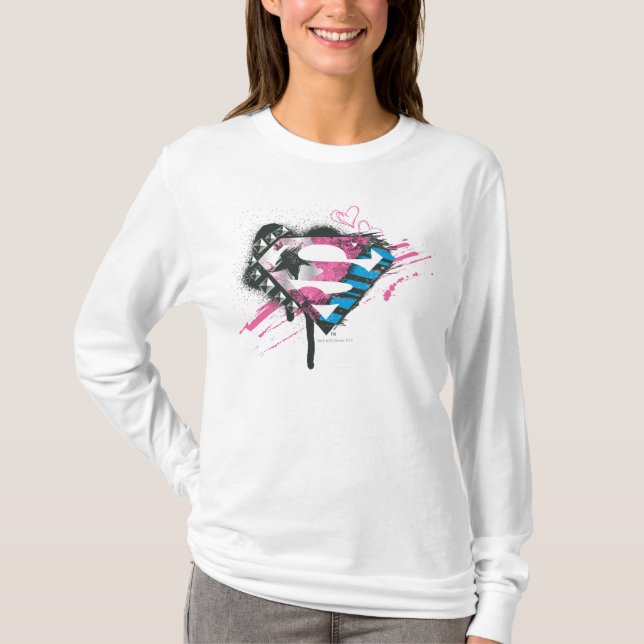 Supergirl Hearts Logo T-Shirt (Front)