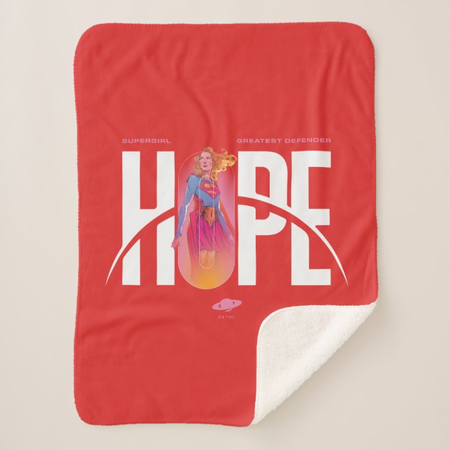 Supergirl Hope Sherpa Blanket (Front)