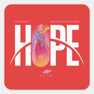 Supergirl Hope Square Sticker
