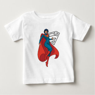 Supergirl Hovering in Blue Suit Baby T-Shirt