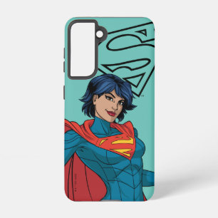 Supergirl Hovering in Blue Suit Samsung Galaxy Case