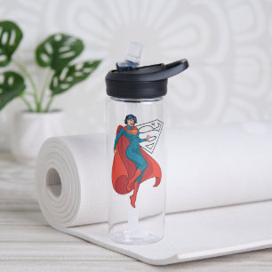 Supergirl Hovering in Blue Suit Water Bottle