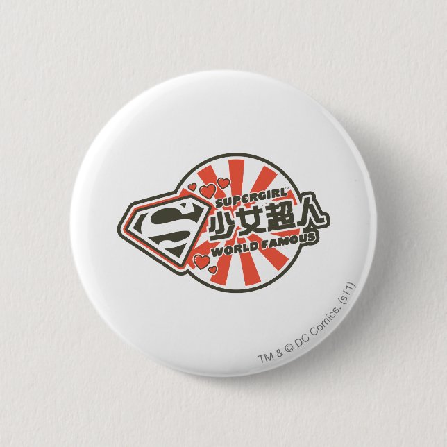 Supergirl J-Pop 13 6 Cm Round Badge (Front)