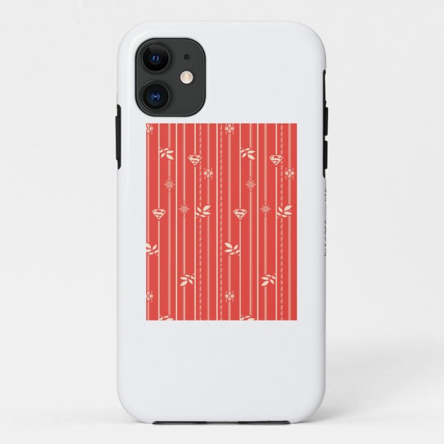 Supergirl Leaf Pattern Red Case-Mate iPhone Case (Back)