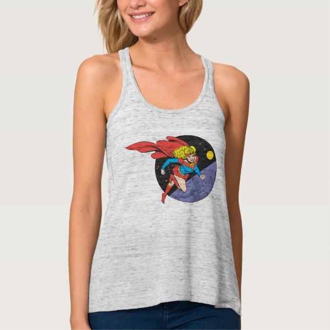 Supergirl Leaps in Space Singlet (Front)