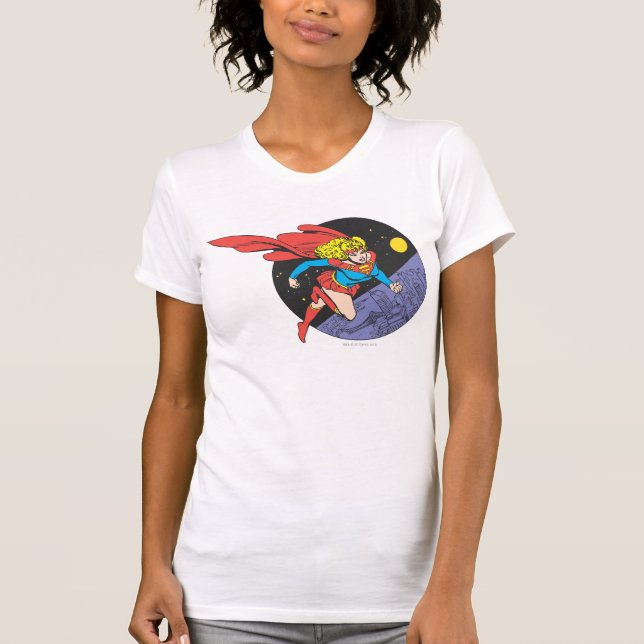 Supergirl Leaps in Space T-Shirt (Front)