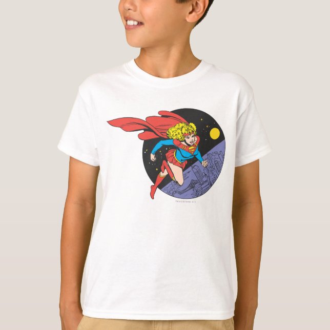 Supergirl Leaps in Space T-Shirt (Front)