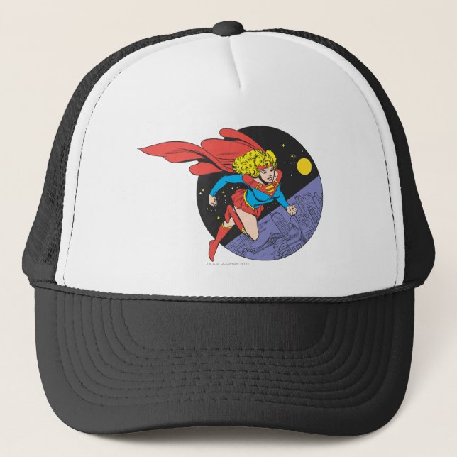 Supergirl Leaps in Space Trucker Hat (Front)