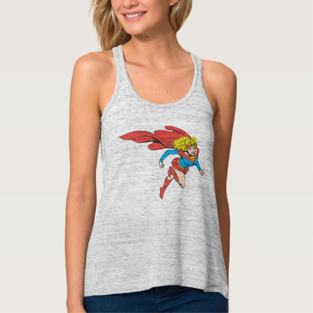 Supergirl Leaps Right Singlet (Front)