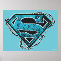Supergirl Logo Barbed Wire and Flowers