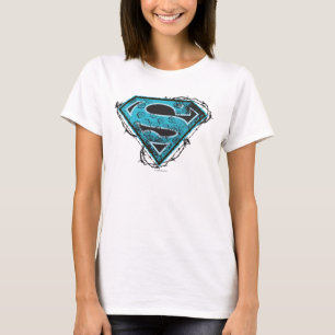 Supergirl Logo Barbed Wire and Flowers T-Shirt