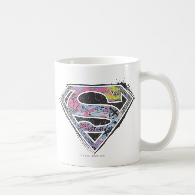 Supergirl Logo Collage Coffee Mug (Right)