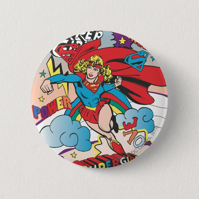 Supergirl Love Conquers 6 Cm Round Badge (Front)