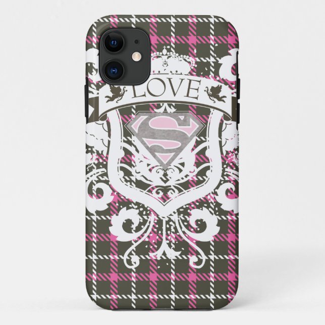 Supergirl Love Crest Case-Mate iPhone Case (Back)