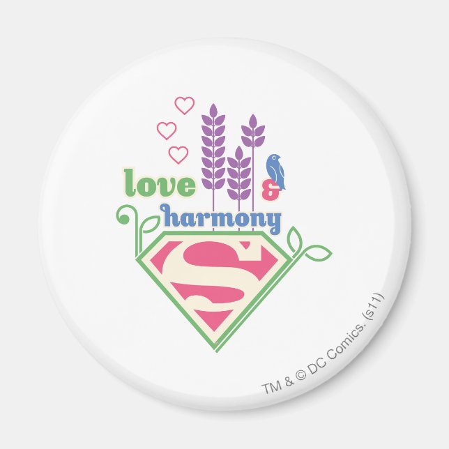 Supergirl Love & Harmony Magnet (Front)