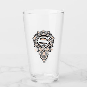 Supergirl Mandala Graphic Glass