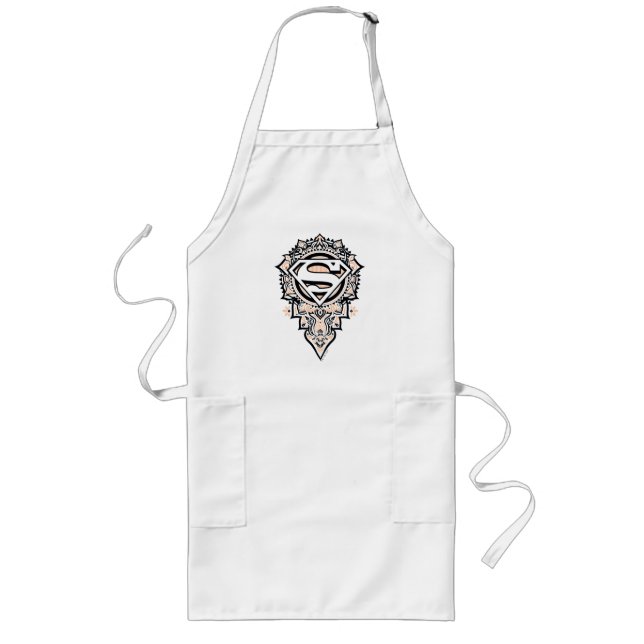 Supergirl Mandala Graphic Long Apron (Front)