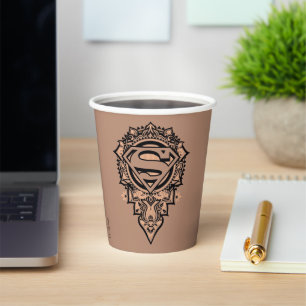 Supergirl Mandala Graphic Paper Cups