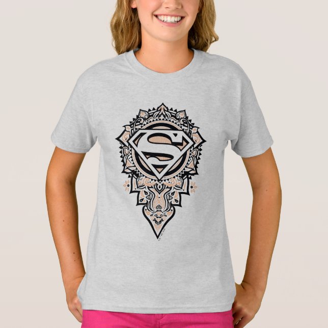 Supergirl Mandala Graphic T-Shirt (Front)