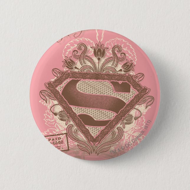 Supergirl Metropolis Ballet Pink 6 Cm Round Badge (Front)