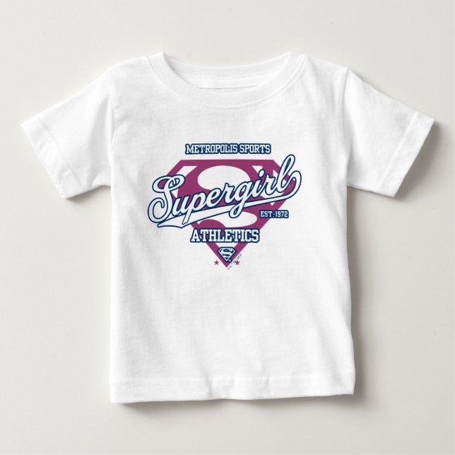Supergirl Metropolis Sports Athletics Graphic Baby T-Shirt (Front)